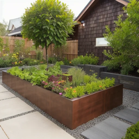 Jardinière extérieure en acier Pot de fleurs en acier corten