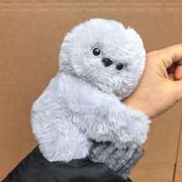Boneka Plush Mirumi 2026, Robot Burung Hantu Koala Pemalu, Gantungan Tas, Warna Pink Beige Abu-abu, Boneka Hewan Lembut, Logo Custom untuk Hadiah