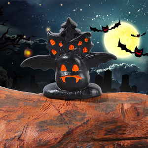 HAOXUAN Halloween Monstruo Verde Bruja Mago Casa del Árbol Resina Pequeña Figura Miniatura Paisaje Accesorios Animados - Product Image 6