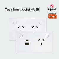 Prise murale intelligente Tuya 10A certifiée SAA (norme australienne) avec Wi-Fi et Zigbee, contrôle tactile, circuit individuel