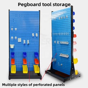 Tùy Chỉnh Thương Mại Showroom Cửa Hàng Phần Cứng Công Cụ Điện Khoan Điện Tay Công Cụ Điện Thoại Phụ Kiện Kim Loại Pegboard Hiển Thị Giá Đứng - Product Image 2