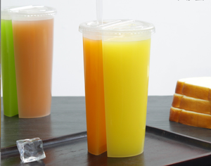 Gobelets à boba en plastique transparent de style nouveau, 3 saveurs, boisson glacée, thé, gobelet séparé, diamètre 90 mm - Product Image 4
