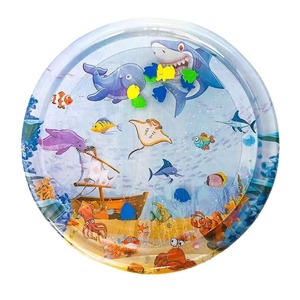 Tapis de jeu interactif amélioré en PVC rond pour chat, anti-rayures, tapis sensoriel, jouet <span class=keywords><strong>d</strong></span>'enrichissement pour chats <span class=keywords><strong>d</strong></span>'intérieur et chatons, pour l'exercice et la <span class=keywords><strong>chasse</strong></span> - Product Image 1