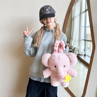 Sac à dos en peluche pour enfants, motif animal (lion, éléphant), idéal pour la maternelle, cadeau, vente en gros