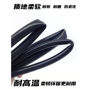 Tuyau en silicone noir, épaisseur de paroi de 5,7 mm, résistant aux hautes températures, flexible, qualité industrielle - Product Image 3