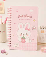 Carnet de notes vierge A6 à spirale, pages blanches, personnalisable avec logo, cadeau, papeterie