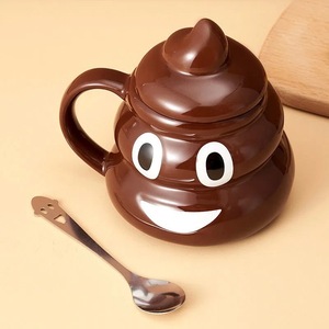 Tazas de Cerámica con Forma de Caca, Regalo Divertido para Bromas - Tazas de Agua y Café con Forma de Caca - Product Image 1