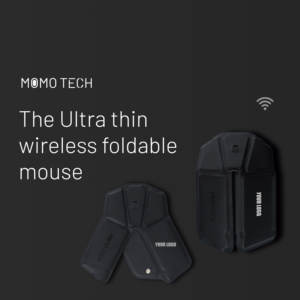 Ratón inalámbrico plegable MOMO TECH ultrafino, personalizado, accesorio de computadora digital único, portátil para viajes, regalo empresarial. - Product Image 3