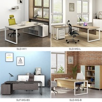 Bureau de direction moderne de luxe Table de direction convertible et extensible en L avec tiroir pour bureau de médecin
