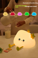 Veilleuse LED Nuage en Silicone avec Lumière Chaude, Changement de Couleur, Contrôle Tactile, Rechargeable et Dimmable pour Bébés et Enfants