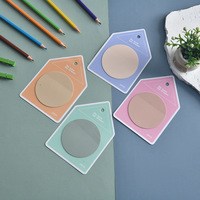 Blocs-notes transparents autocollants ronds en PET couleur Morandi, pour papeterie, carnet, journal, fournitures de bureau et scolaires