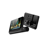 Nieuwe 4-Inch Touchscreen Verborgen Auto Recorder Draaibare Lens 1080P Hd Nacht Zicht Drie Recorders Raken Knop Wifi Dash Cam