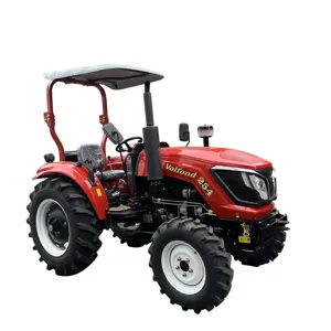 Tondeuse de qualité supérieure à bas prix démarrage électrique 25hp 4wd tracteurs à roues pour l'agriculture avec remorques de voitures