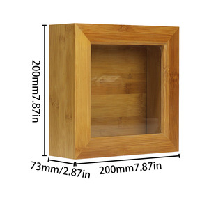 Exhibición de cajas de sombra de madera rústica personalizada para Decoración de mesa, montaje en pared, marco de fotos de madera para el hogar - Product Image 6