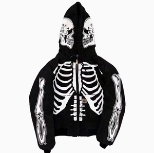 American X-ray High Street Bereaved Dark Retro Chaqueta para hombre Cardigan Sudadera con capucha Pintura - Product Image 3