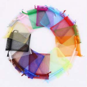 Pochette en organza pour mariage, stock d'usine en gros, cordon de serrage, sac en organza flexible pour cadeau - Product Image 6