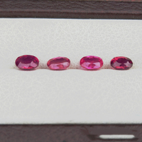 Bijoux en pierres précieuses SGARIT, rubis ovale de 4*5 mm, pierre facettée, pierres précieuses authentiques, rubis rouge naturel pour la fabrication de bijoux