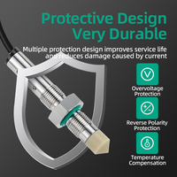 Sensor Saklar Kedekatan Kapasitif Instalasi Tertanam GM12 10-30VDC Tahan Suhu Tinggi Sensor Tahan Air untuk Level Cairan