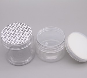 ขวดพลาสติกใสทรงกลมขนาด1ออนซ์ภาชนะใส่เครื่องสำอางขวดน้ำเมือกพลาสติกพร้อมฝาปิดสีขาวสำหรับโลชั่นครีมแต่งหน้าอายแชโดว์ - Product Image 5