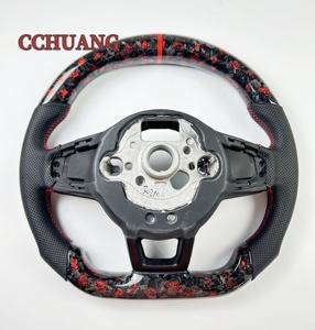 Personalizado para Volkswagen MK7.5 GTI7 <span class=keywords><strong>Golf</strong></span> <span class=keywords><strong>7</strong></span> <span class=keywords><strong>LED</strong></span> forjado fibra de carbono <span class=keywords><strong>volante</strong></span> carreras Tocadiscos - Product Image 5