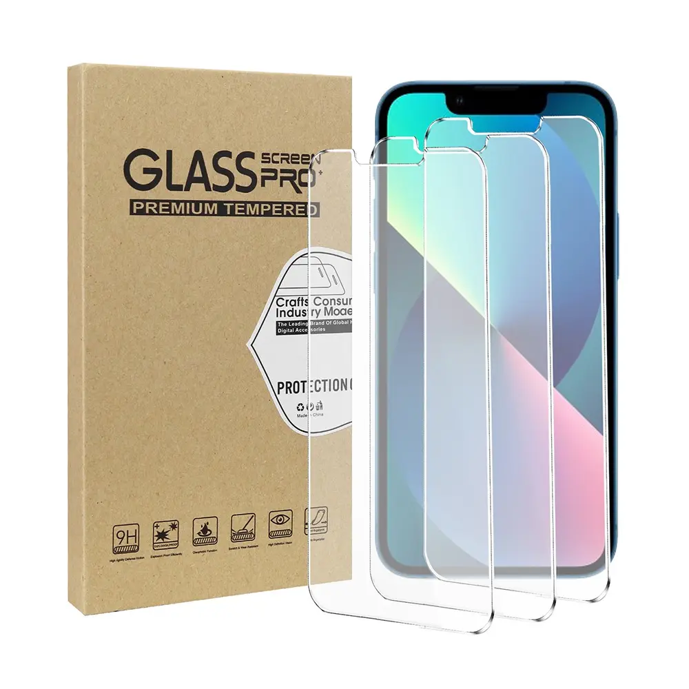 Hot 3pcs Pack Anti Fingerprint 2.5d Tempered Phone Glass Screen Protector For Iphone 12 Pro