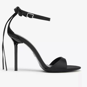 ZA 2026 Nuove <span class=keywords><strong>Scarpe</strong></span> Estive da Donna <span class=keywords><strong>Nere</strong></span> in Camoscio con Punta Aperta Eleganti Sexy alla Moda Sandali con Tacco a Spillo e Fibbia a Fiocco Stile Europeo - Product Image 5