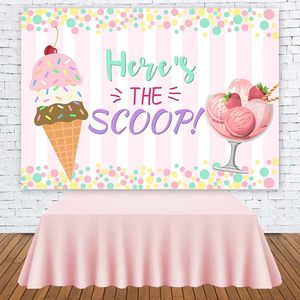 Tapestry Colorful Pink Striped <b>Birthday</b> <b>Banner</b> Sweet Summer Ice Cream Photo Booth Props for Shower Decorations - Product Image 4