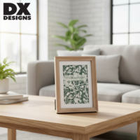 Marcos de Fotos de Madera de Grano Natural DX Designs de 4x6, 5x7, 8x10 y 12x18 Pulgadas - Marcos Decorativos de MDF para Fotos para el Hogar y la Oficina