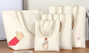 Sac fourre-tout en coton personnalisé avec logo, sac à bandoulière pour le shopping, vente en gros, publicité promotionnelle - Product Image 4