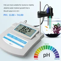 Yieryi 6 en 1 Moniteur numérique de qualité de l'eau PH ORP TDS EC CF Température Testeur de table pour piscine et aquarium