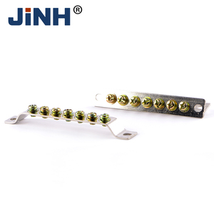JINH 5/7/10 agujeros tornillos de alambre conexión barra de cobre barra de bus de fila de tierra cero para caja de distribución - Product Image 1