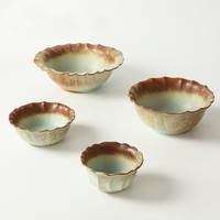 Service de table en céramique bleu bohème, assiettes jetables pour hôtel, bols à soupe de poisson pour restaurant japonais, plats à condiments de style japonais