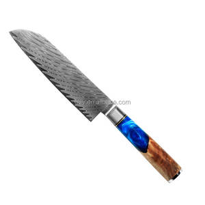 Di alta qualità VG10 damasco acciaio Santoku Cleaver Set giapponese Chef Utility per la bistecca di pane di cottura-acciaio al carbonio metallo - Product Image 2