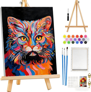 Set Pittura con Numeri con Cornice, Quadro Personalizzato su Tela con Numeri per Adulti, Decorazione Casa, Arte e Artigianato, Arte Murale - Product Image 1