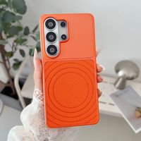 Étui de téléphone magnétique antichoc en cuir PU à texture ondulée de luxe pour Samsung Galaxy S26 Ultra S25 S24