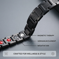 Bracelet magnétique en acier inoxydable pour hommes, thérapie magnétique, aimants, énergie positive, soin, bijoux en silicone, bracelet de couple, ions négatifs personnalisés