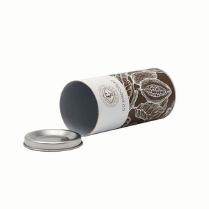 Emballage en tube biodégradable avec motifs personnalisés, qualité alimentaire, pour le stockage de fruits, de graines de cacao biologiques, boîte en papier avec couvercle - Product Image 5