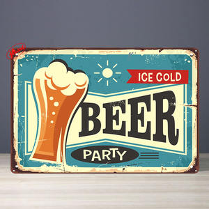 <span class=keywords><strong>Plaque</strong></span> métallique de décoration murale vintage pour pub bar club homme des cavernes DON'T WORRY HAPPY beer Affiche en métal rétro bière étain signe Vente en gros - Product Image 6