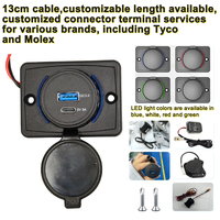 Chargeur USB double personnalisé pour montage sur panneau 12V, prise de chargeur de voiture 12V 24V avec ports USB QC et Type C 5V 3.1A