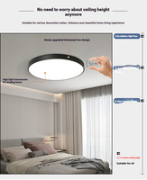 Plafonnier doré, panneau rond LED 24W, 400 mm, Lamparas De Techo, plafonnier LED en acrylique moderne