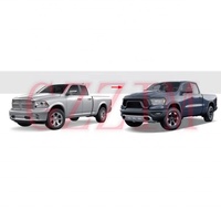 Kit carrosserie complet en plastique PC pour pare-chocs avant et arrière, calandre, compatible RAM 1500 2013-2018 Rebel 2019, noir, certifié ISO9001, ajustement original 1