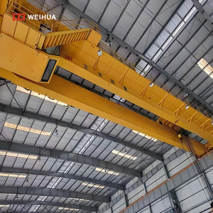 מחיר תחרותי, סוג QD, הרמה לגובה 20 מטר, קיבולת 75 טון, 100 טון, 125 טון, 160 טון, 200 טון, 300 טון, עגורן גשר בעל קורה כפולה עם וו, למוסך - Product Image 2