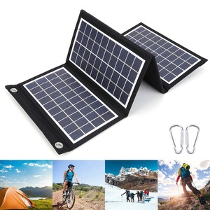 แผงชาร์จพลังงานแสงอาทิตย์แบบพับได้ 20W 5V โมโนคริสตัลไลน์ซิลิคอน สำหรับพกพา ใช้กลางแจ้ง ชาร์จแบตสำรองได้ มีพอร์ต USB คู่ ประสิทธิภาพ 19.5% - Product Image 5