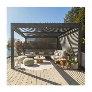 <span class=keywords><strong>Cortinas</strong></span> impermeables <span class=keywords><strong>de</strong></span> fibra <span class=keywords><strong>de</strong></span> vidrio para exteriores, pérgola <span class=keywords><strong>de</strong></span> lujo a prueba <span class=keywords><strong>de</strong></span> fuego para terraza - Product Image 5