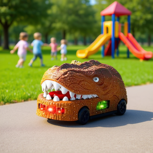 Mi Casita Electric Dinosaur Car 19x10x8.5 Cm For Kids 3+ Plastic Toy Vehicle With Lights And Sounds - Product Image 2