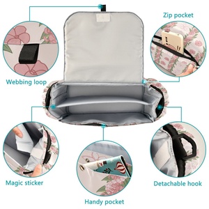 Bolsa Organizadora Multifuncional para Pañales y Cochecito, Diseño Hawaiano Personalizado con Flores de Puakenikeni, Superventas - Product Image 2