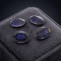 Pierres précieuses naturelles d'iolite bleue, taille ovale, facettées, pierres brutes certifiées par un tiers, vente en gros Gopika Exports pour la fabrication de bijoux