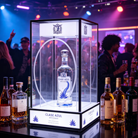 Présentoir de Bouteilles d'Alcool pour Événements, Boîte Lumineuse en Acrylique Personnalisable avec Logo, Glorificateur de Service VIP à LED pour Bouteilles, Présentoir de Bouteilles pour Clubs