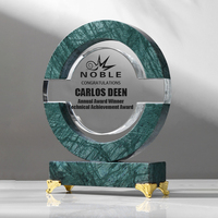 Trophée de Championnat Noble Premium en Cristal et Marbre, Plaque d'Autorisation Exclusive et Récompense Souvenir d'Honneur Haut de Gamme