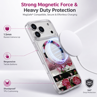 Coque de téléphone portable en TPU avec logo personnalisé, motif coquillage naturel, impression époxy et paillettes, pour iPhone 18 Pro Max, disponible en ODM, vente en gros